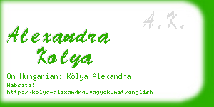 alexandra kolya business card